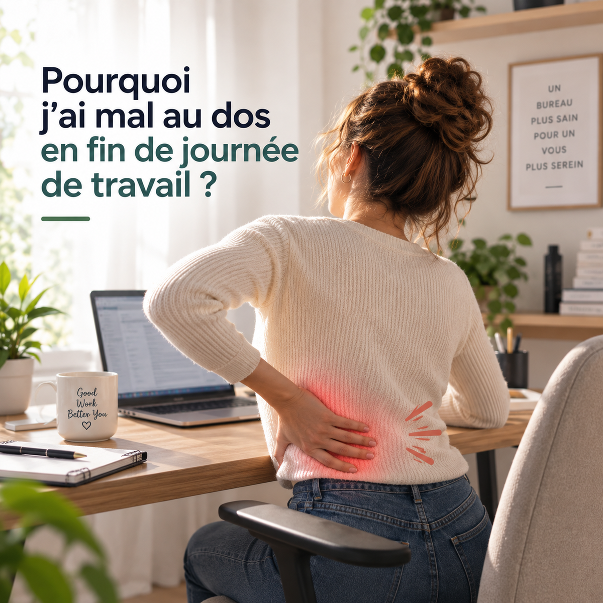 Pourquoi j'ai mal au dos en fin de journée de travail ?
